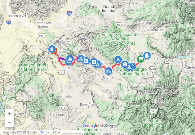 Image of the Rimrocker Trail map