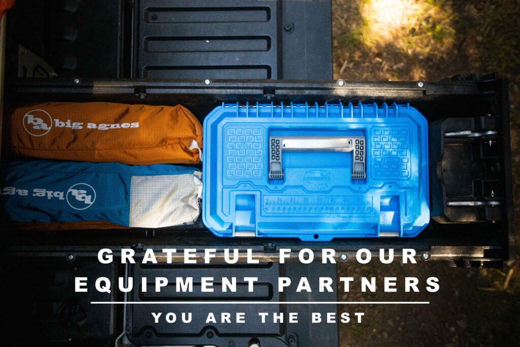 Photo of equipment used in each Colorado Overlander vehicle rental.